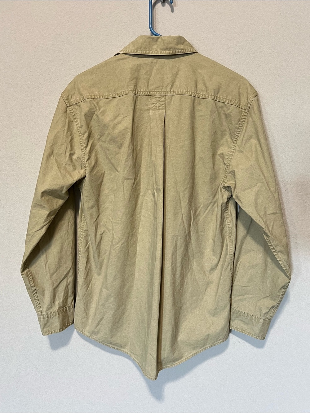 L.L. Bean Men's Khaki Button-Down Work Shirt - Traditional Fit - Picture 3 of 10